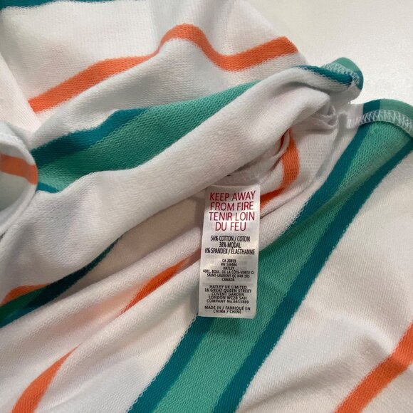Hatley Sierra Midi Dress Coastal Stripes XS Soft Cotton Blend Short Sleeve NWT - Picture 8 of 16